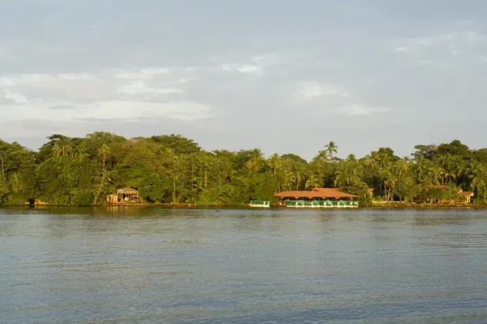 Framed Print : Eco Lodges on the canal at Tortuguero, Tortuguero National Park, Caribbean Coast Framed Print : Eco Lodges on the canal at Tortuguero, Tortuguero National Park, Caribbean Coast