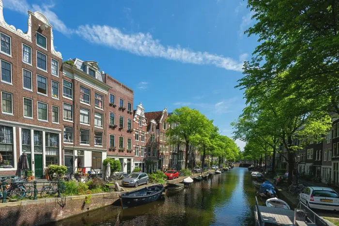 Framed Print : Egelantiersgracht canal, Amsterdam, The Netherlands, Europe Framed Print : Egelantiersgracht canal, Amsterdam, The Netherlands, Europe