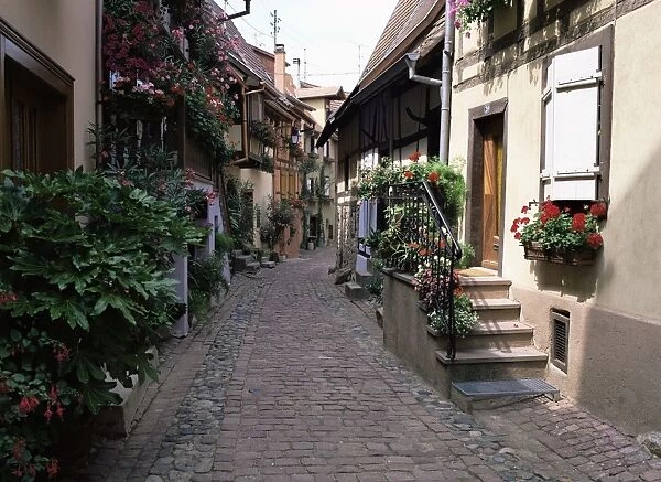Eguisheim village, near Colmar, Haut-Rhin, Alsace, France, Europe