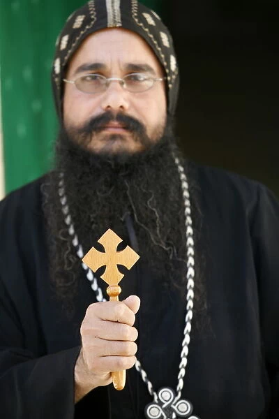 Egyptian Orthodox Coptic priest, Jerusalem, Israel, Middle East