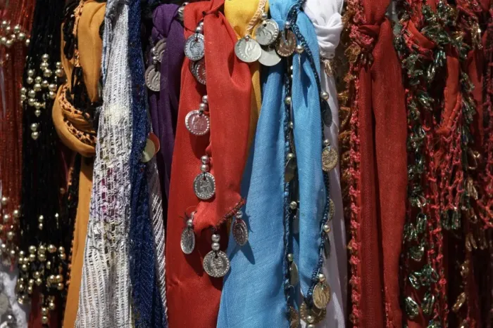 Framed Print : Egyptian scarves and veils on sale at Aswan Souq, Aswan, Egypt, North Africa, Africa Framed Print : Egyptian scarves and veils on sale at Aswan Souq, Aswan, Egypt, North Africa, Africa