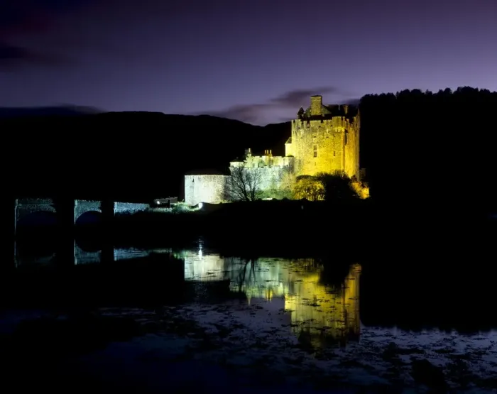 Framed Print : Eilean Donan Castle at night Framed Print : Eilean Donan Castle at night