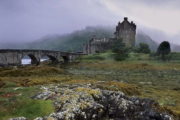 Eilean Donan Castle, standing where three lochs join, Dornie, Highland region