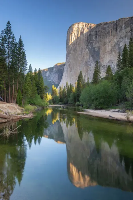 Framed Print : El Capitan reflected in the River Merced at dawn, Yosemite Natiional Park, UNESCO World Heritage Site, California, United States of America, North America Framed Print : El Capitan reflected in the River Merced at dawn, Yosemite Natiional Park, UNESCO World Heritage Site, California, United States of America, North America