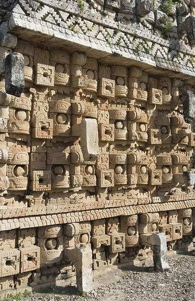El Palacio de los Mascarones (Palace of Masks). Kabah, Yucatan, Mexico, North America