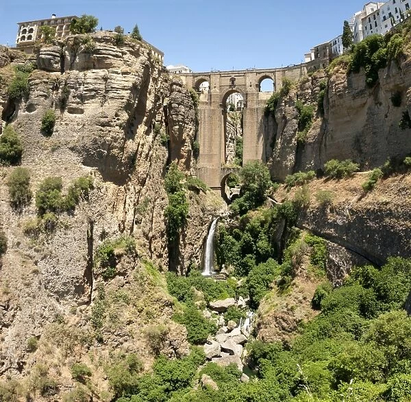 El Tajo gorge and the Puente Viejo, Ronda, Malaga province, Andalucia, Spain, Europe
