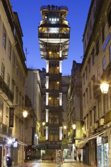 Framed Print : Elevador de Santa Justa, Baixa, Lisbon, Portugal, Europe