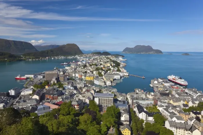 Framed Print : Elevated view over Alesund, Sunnmore, More og Romsdal, Norway, Scandinavia, Europe Framed Print : Elevated view over Alesund, Sunnmore, More og Romsdal, Norway, Scandinavia, Europe