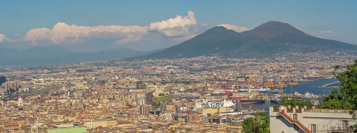 Framed Print : Elevated view from Castel Sant'Elmo of Naples and Mount Vesuvius in the background, Naples, Campania, Italy, Europe Framed Print : Elevated view from Castel Sant'Elmo of Naples and Mount Vesuvius in the background, Naples, Campania, Italy, Europe