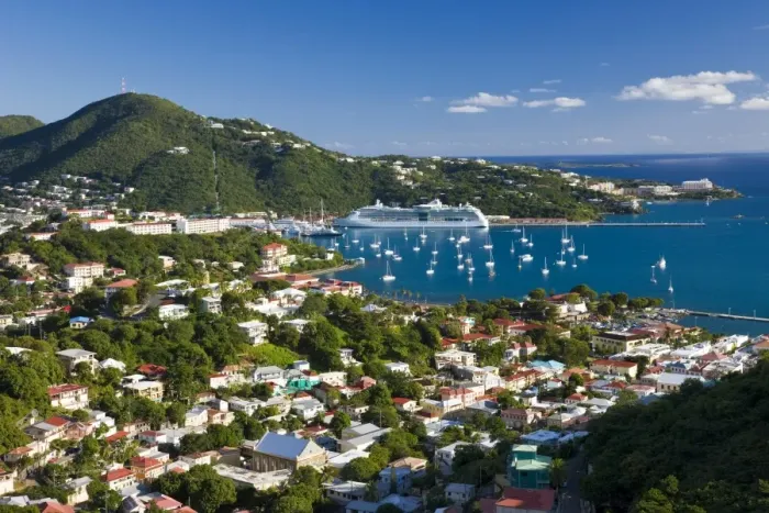 Framed Print : Elevated view over Charlotte Amalie, St. Thomas, U. S. Virgin Islands, Leeward Islands, West Indies, Caribbean, Central America Framed Print : Elevated view over Charlotte Amalie, St. Thomas, U. S. Virgin Islands, Leeward Islands, West Indies, Caribbean, Central America