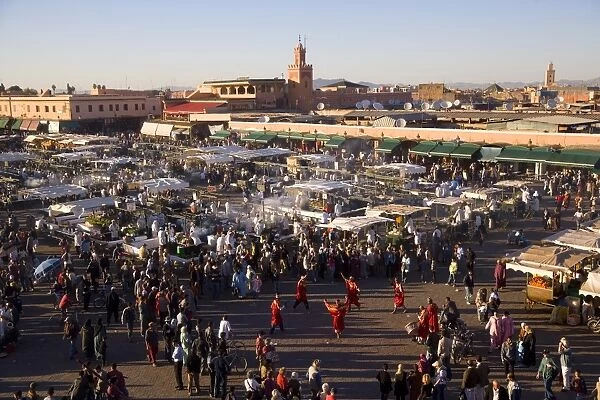 Elevated view over the Djemaa el-Fna