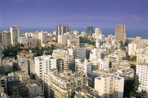 Elevated view over the fashionable central Hamra district