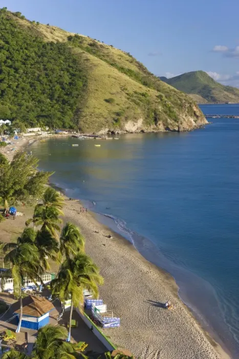 Framed Print : Elevated view over Frigate Bay Beach, Frigate Bay, St. Kitts, Leeward Islands Framed Print : Elevated view over Frigate Bay Beach, Frigate Bay, St. Kitts, Leeward Islands