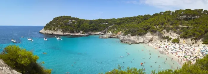 Framed Print : Elevated view over the idyllic beach of Cala Mitjana, Menorca, Balearic Islands, Spain, Mediterranean, Europe Framed Print : Elevated view over the idyllic beach of Cala Mitjana, Menorca, Balearic Islands, Spain, Mediterranean, Europe