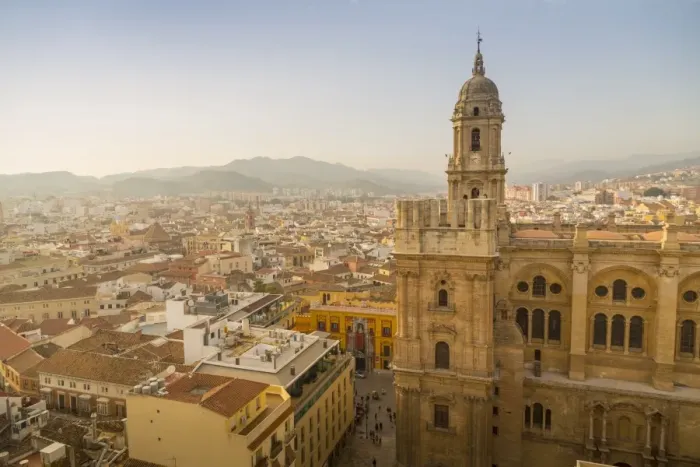 Framed Print : Elevated view of Malaga Cathedral, Malaga, Costa del Sol, Andalusia, Spain, Europe Framed Print : Elevated view of Malaga Cathedral, Malaga, Costa del Sol, Andalusia, Spain, Europe