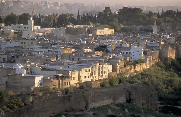 Elevated view of the Medina or old walled city