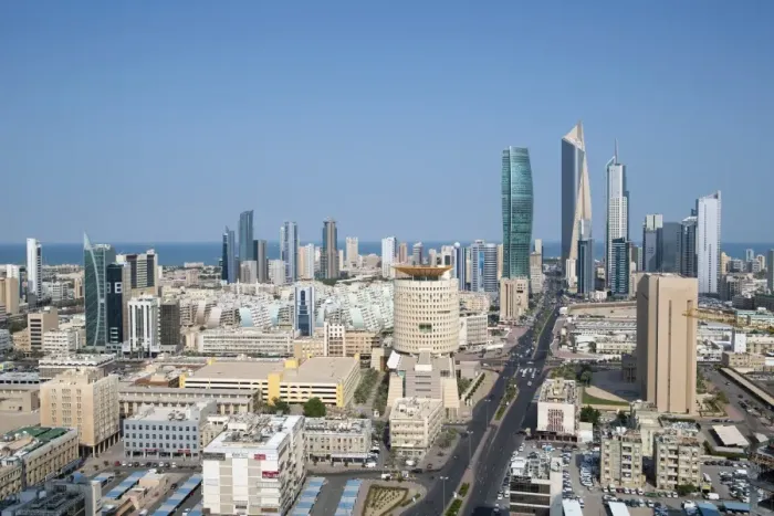 Framed Print : Elevated view of the modern city skyline and central business district, Kuwait City, Kuwait, Middle East Framed Print : Elevated view of the modern city skyline and central business district, Kuwait City, Kuwait, Middle East