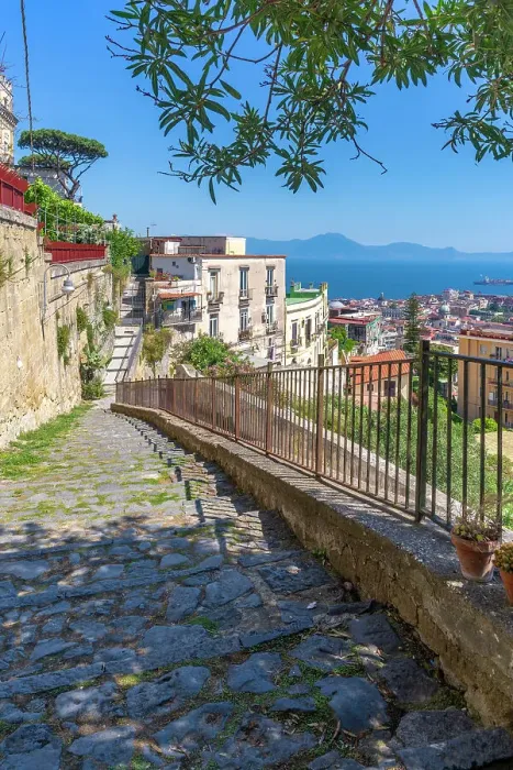 Framed Print : Elevated view of Naples and Amalfi Coast in background, Naples, Campania, Italy, Europe Framed Print : Elevated view of Naples and Amalfi Coast in background, Naples, Campania, Italy, Europe