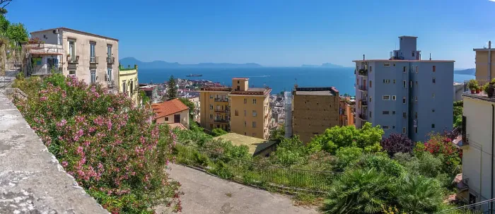 Framed Print : Elevated view of Naples and Amalfi Coast in background, Naples, Campania, Italy, Europe Framed Print : Elevated view of Naples and Amalfi Coast in background, Naples, Campania, Italy, Europe