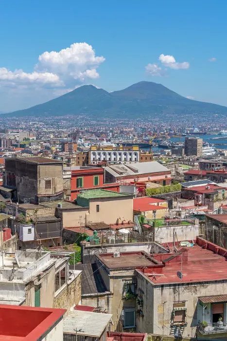 Framed Print : Elevated view of Naples and Mount Vesuvius in the background, Naples, Campania, Italy, Europe Framed Print : Elevated view of Naples and Mount Vesuvius in the background, Naples, Campania, Italy, Europe