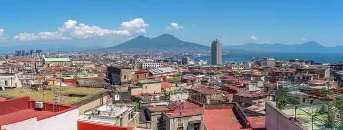 Framed Print : Elevated view of Naples and Mount Vesuvius in the background, Naples, Campania, Italy, Europe Framed Print : Elevated view of Naples and Mount Vesuvius in the background, Naples, Campania, Italy, Europe