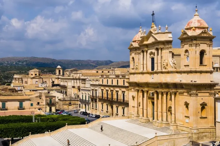 Framed Print : Elevated view of Noto Cathedral (St. Nicholas Cathedral), Noto, Val di Noto, UNESCO World Heritage Site, Sicily, Italy, Europe Framed Print : Elevated view of Noto Cathedral (St. Nicholas Cathedral), Noto, Val di Noto, UNESCO World Heritage Site, Sicily, Italy, Europe