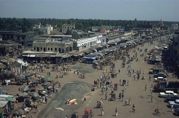 Elevated view taken in 1980 of Puri, Orissa state, India, Asia