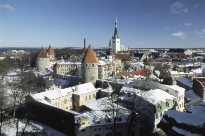 Framed Print : Elevated winter view from Toompea in the Old Town, Tallinn, UNESCO World Heritage Site Framed Print : Elevated winter view from Toompea in the Old Town, Tallinn, UNESCO World Heritage Site