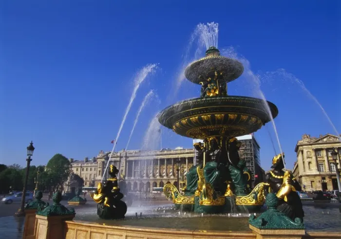 Framed Print : Elevation of the Maritime Fountain and Hotel de Crillon, Place de la Concorde, Paris, France Framed Print : Elevation of the Maritime Fountain and Hotel de Crillon, Place de la Concorde, Paris, France