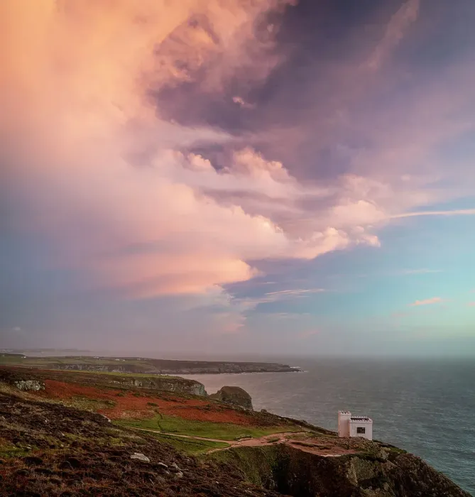 Framed Print : Elin's Tower at dusk, RSPB South Stack, Holy Island, Anglesey, Wales, United Kingdom, Europe Framed Print : Elin's Tower at dusk, RSPB South Stack, Holy Island, Anglesey, Wales, United Kingdom, Europe