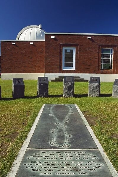 An eliptical sun dial at Carter Observatory and Planetarium