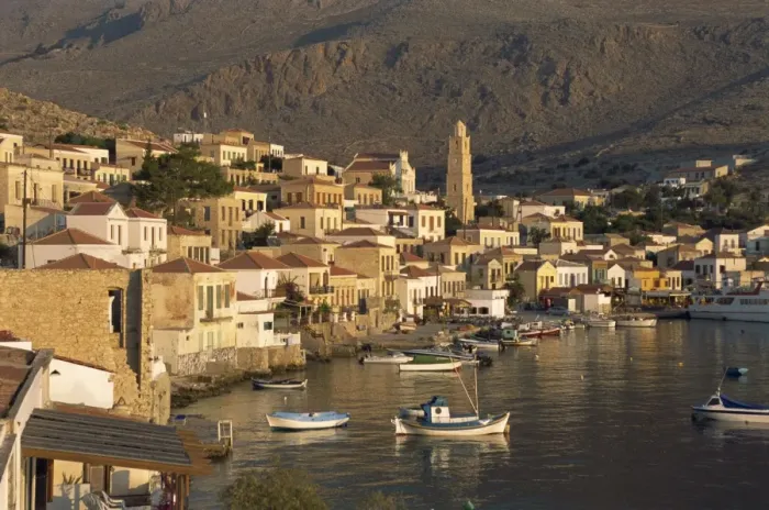 Framed Print : Emborio, Chalki (Halki) Framed Print : Emborio, Chalki (Halki)