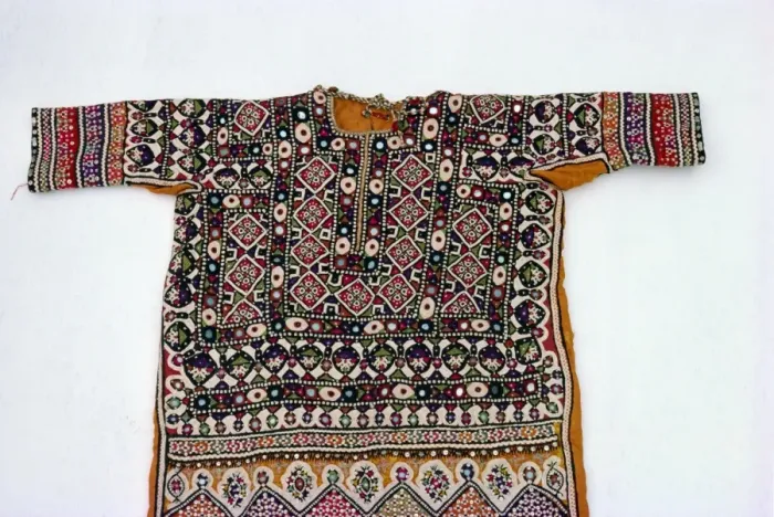 Framed Print : Embroidered Gajj wedding dress from Sind Framed Print : Embroidered Gajj wedding dress from Sind