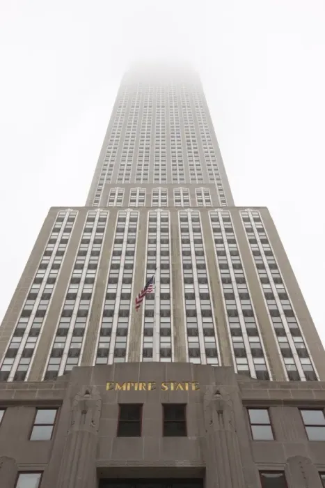 Framed Print : Empire State Building shrouded in mist, Manhattan, New York City, New York Framed Print : Empire State Building shrouded in mist, Manhattan, New York City, New York