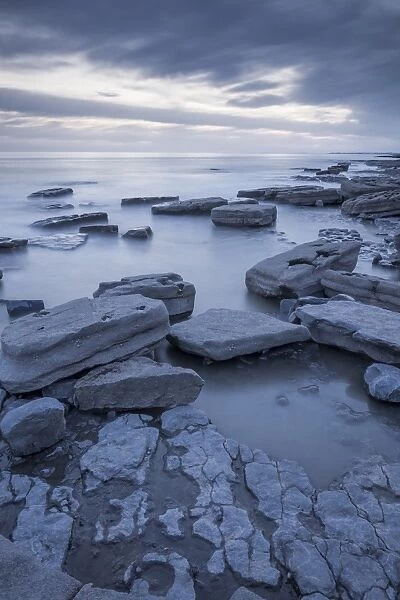 The end of the day at Dunraven Bay, Glamorgan Heritage Coastline, Glamorgan, Wales