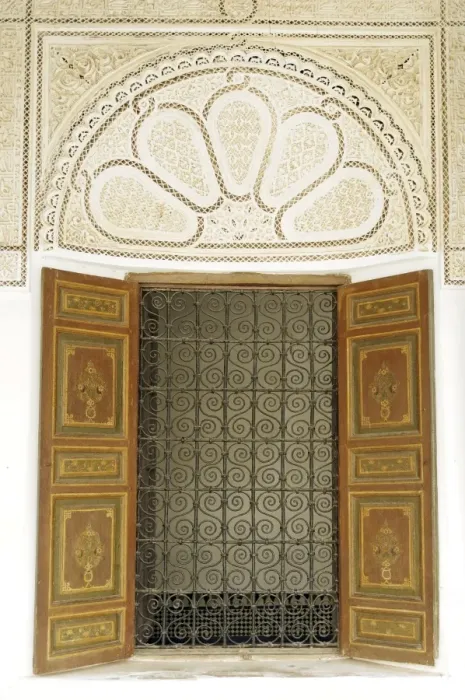 Framed Print : Engraved wood decor in Alaouite palace of Dar Si Said, now the Museum of Moroccan Art, Marrakesh, Morocco, North Africa, Africa