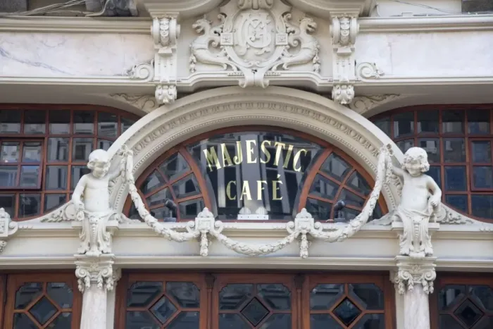 Framed Print : Entrance of the Belle Epoque (Art Nouveau) Cafe Majestic Framed Print : Entrance of the Belle Epoque (Art Nouveau) Cafe Majestic