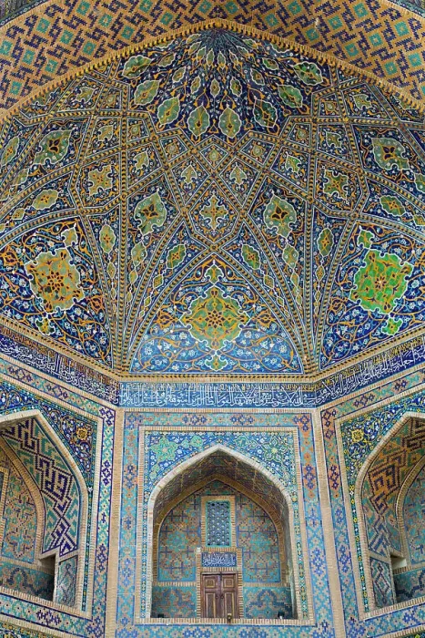 Framed Print : Entrance Ceiling and Wall Tiles, Tilla-Kari Madrassah, completed 1660, Registan Square, UNESCO World Heritage Site, Samarkand, Uzbekistan, Central Asia, Asia Framed Print : Entrance Ceiling and Wall Tiles, Tilla-Kari Madrassah, completed 1660, Registan Square, UNESCO World Heritage Site, Samarkand, Uzbekistan, Central Asia, Asia