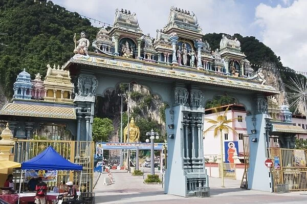 Entrance gate of the Hindu Shrine at Batu Caves, Kuala Lumpur, Malaysia