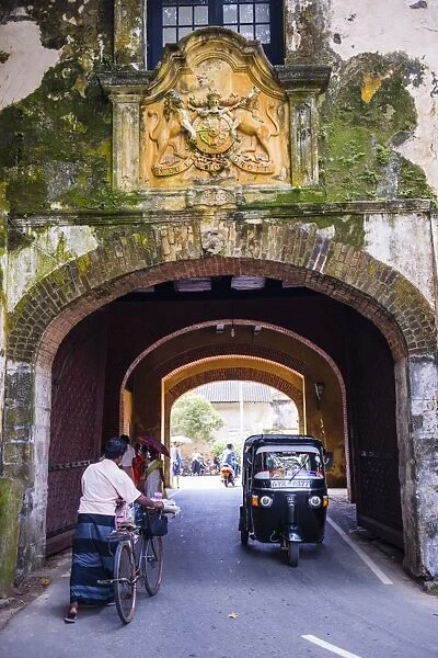 Entrance gate to the Old Town of Galle, UNESCO World Heritage Site on the South Coast of Sri Lanka, Asia