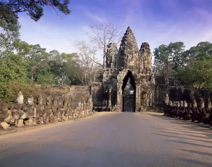 Framed Print : Entrance gateway to Angkor Thom, temples of Angkor, UNESCO World Heritage Site Framed Print : Entrance gateway to Angkor Thom, temples of Angkor, UNESCO World Heritage Site