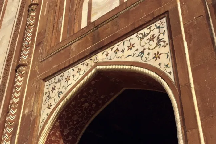 Framed Print : Detail of entrance gateway to the Taj Mahal Framed Print : Detail of entrance gateway to the Taj Mahal