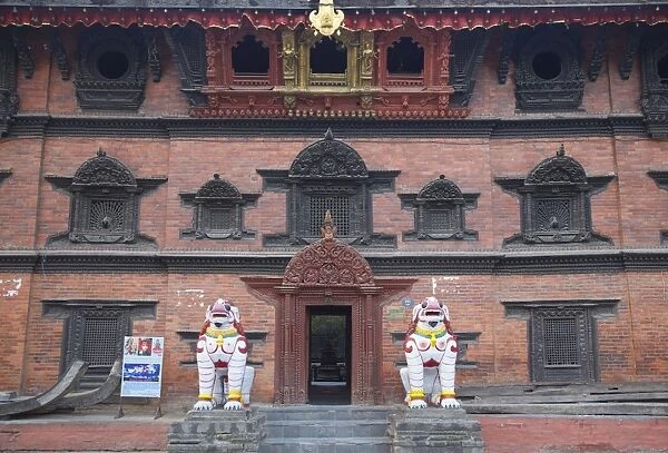 Entrance of Kumari Bahal, Durbar Square, UNESCO World Heritage Site, Kathmandu, Nepal, Asia