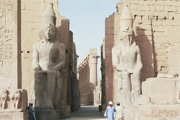 Entrance to the Luxor Temple, Thebes, UNESCO World Heritage Site, Egypt