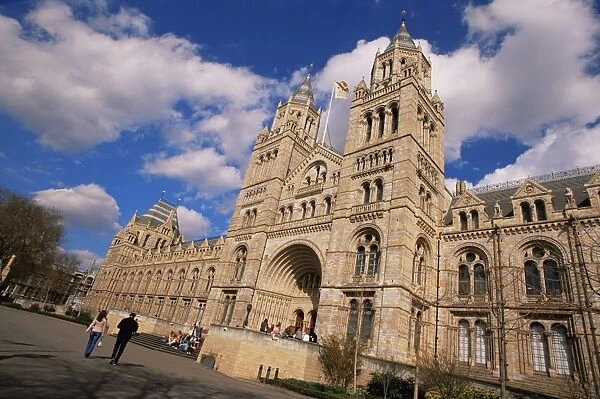 Entrance to the Natural History Museum, South Kensington, London, England