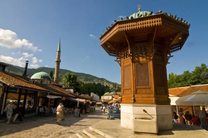 Framed Print : Entrance to old Turkish part of the town of Sarajevo, Bosnia-Herzegovina, Europe Framed Print : Entrance to old Turkish part of the town of Sarajevo, Bosnia-Herzegovina, Europe