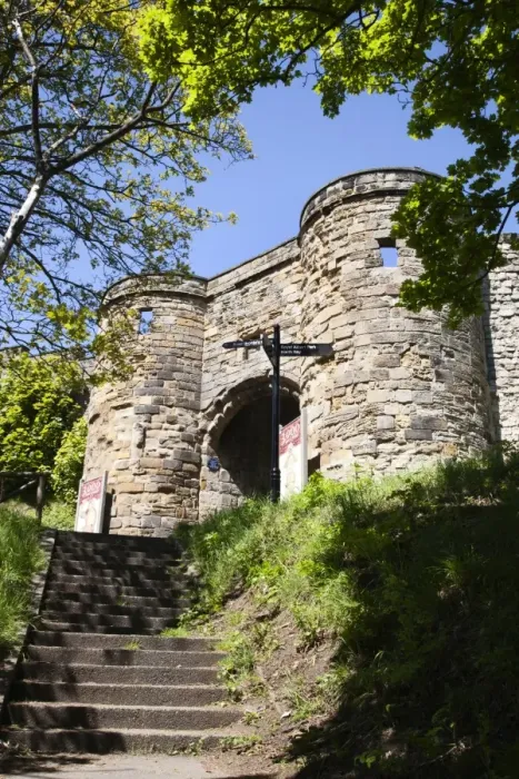 Framed Print : Entrance to Scarborough Castle, Scarborough, North Yorkshire, Yorkshire, England, United Kingdom, Europe