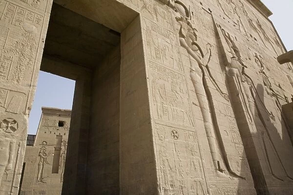 The entrance of the Temple of Philae, UNESCO World Heritage Site, Nubia