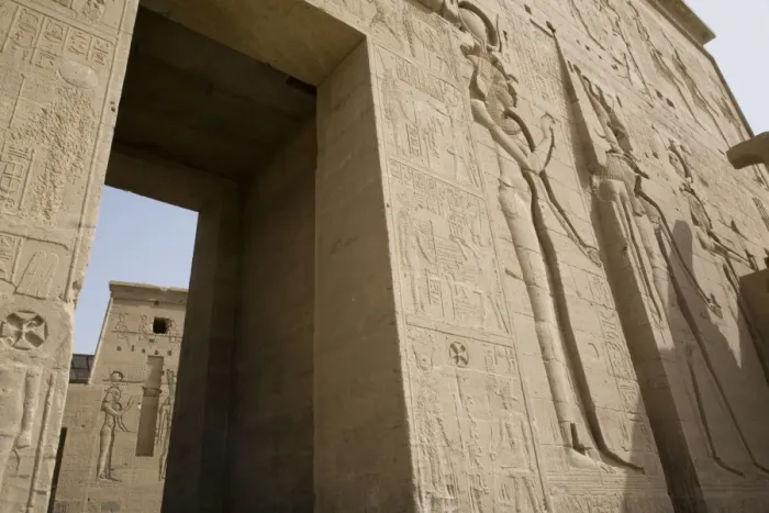 Framed Print : The entrance of the Temple of Philae, UNESCO World Heritage Site, Nubia