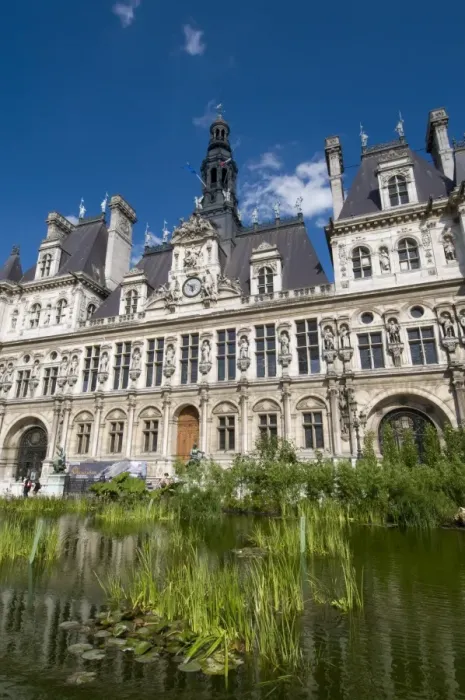 Framed Print : Ephemeral Gardens at Hotel de Ville, Paris, France, Europe Framed Print : Ephemeral Gardens at Hotel de Ville, Paris, France, Europe